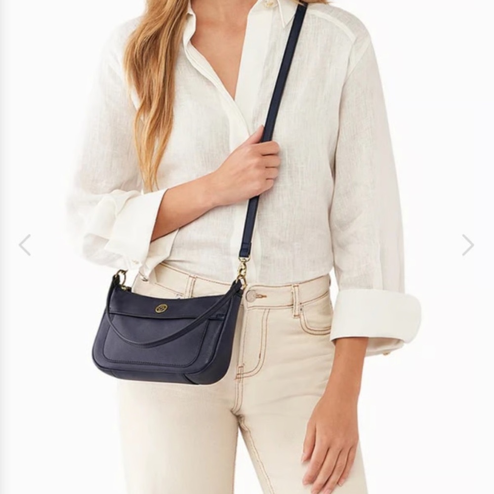 Fossil Skylar Mini Baguette Shoulder Crossbody Bag Convertible Black